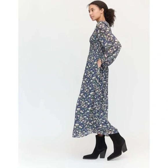 NWT Hill‎ House Home The Ruby Nap Dress - Navy Bluebonnet - Picture 3 of 6